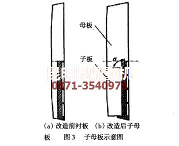 采用子母板設(shè)計的碎石機襯板